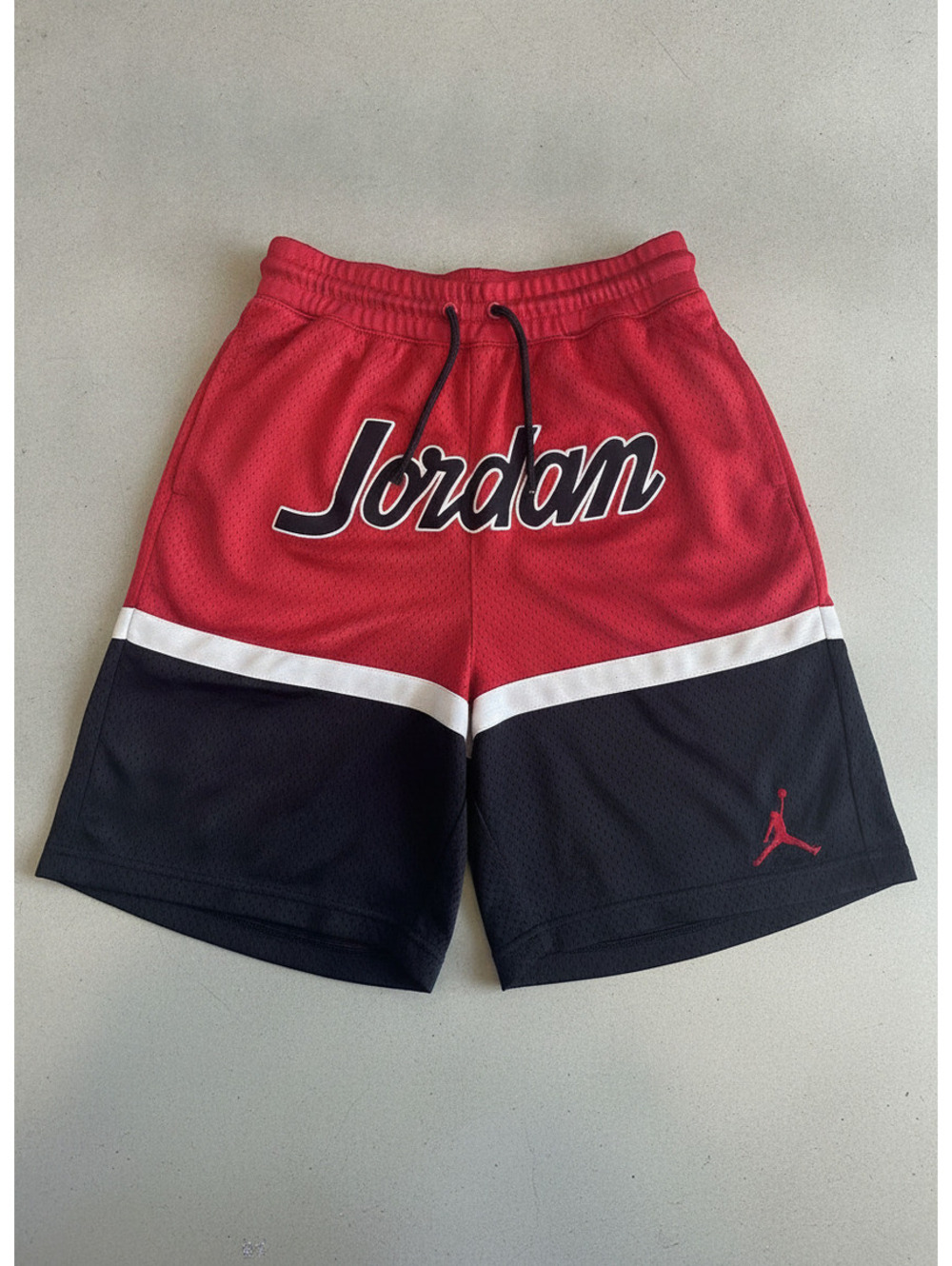 Jordan Boys' Red and Black Basketball Shorts Size Large 12-13 Years
